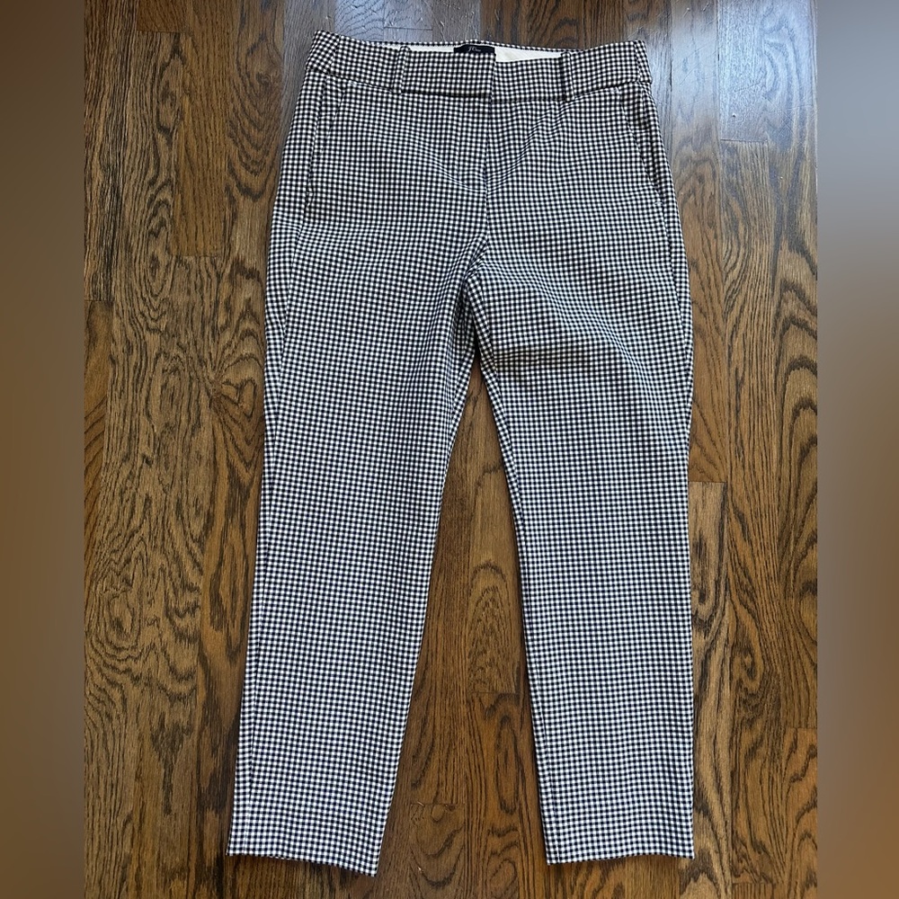 J Crew Black and White Pants NWOT Size 8